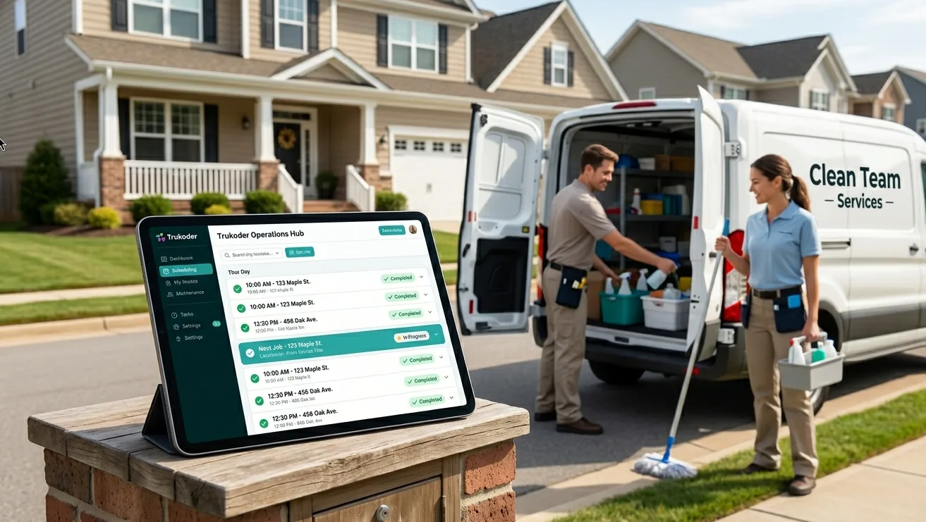 First Class Cleaning Service — multi-employee field operations powered by FCCS automation stack